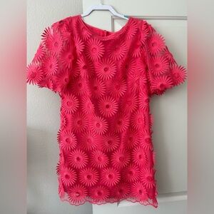 Trina Turk Pink Embroidered Dress